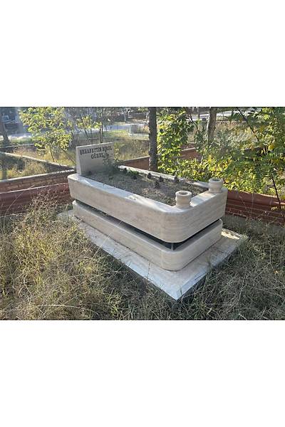 15 cm kalnlnda Traverten Blok Mezar