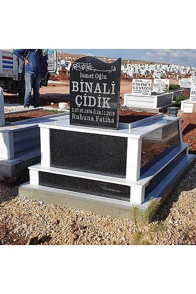 Siyah Beyaz Granit Mezar