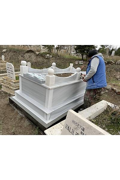 ift Tabanl Kafesli Marmara Mermer mezar