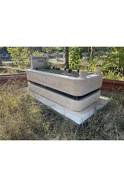 15 cm kalnlnda Traverten Blok Mezar