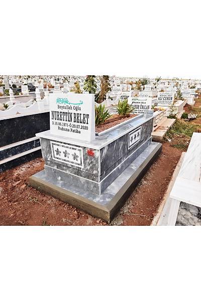 lemeli Afyon Gri Mermer Mezar