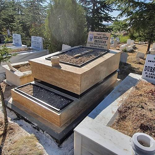 zel ieklik Blmeli Kaln Traverten Mezar