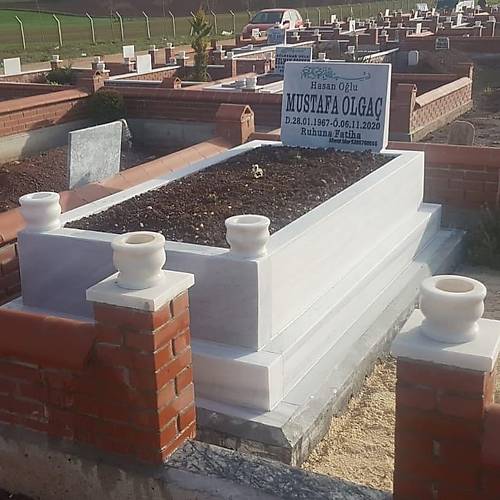 10 cm kalnlnda Marmara Blok Mezar