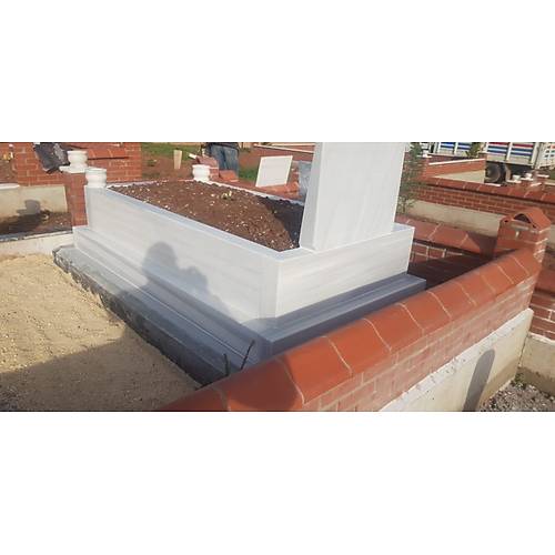 10 cm kalnlnda Marmara Blok Mezar