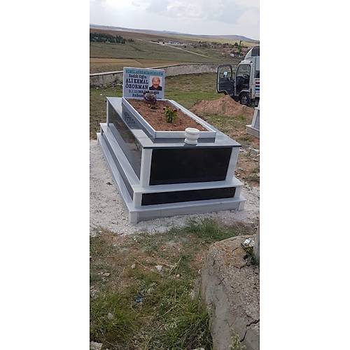 Siyah Beyaz Granit Mezar