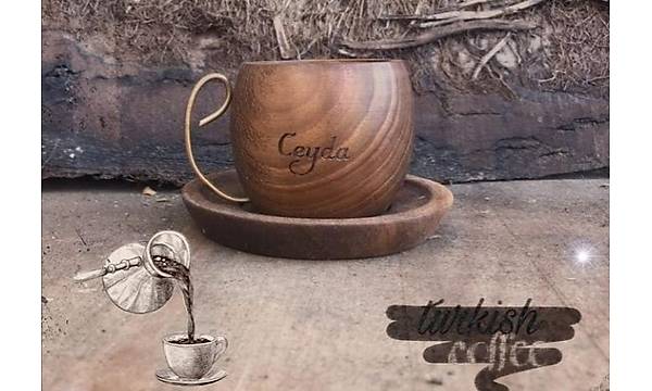 Lokumluklu ceviz fincan - 4 par�a