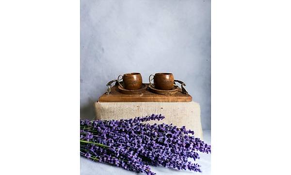 Tepsili �kili Ceviz T�rk Kahvesi Fincan�