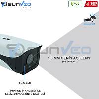 SUNVEO SHB-IP40442 4.0 Megapixel IP POE Bullet Kamera - 40442