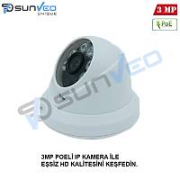 SUNVEO SHD-IP32462 3.0 Megapixel IP POE Dome Kamera - 32462