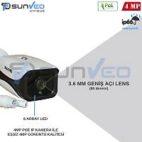 SUNVEO SHB-IP40632 4.0 Megapixel IP POE Bullet Kamera - 40632