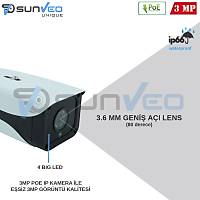 SUNVEO SHB-IP30442 3.0 Megapixel IP POE Bullet Kamera - 30442
