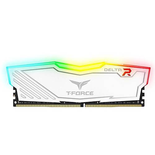 16 GB DDR4 3200 Mhz T-FORCE DELTA RGB WHITE 16GBx1  TF4D416G3200HC16F01