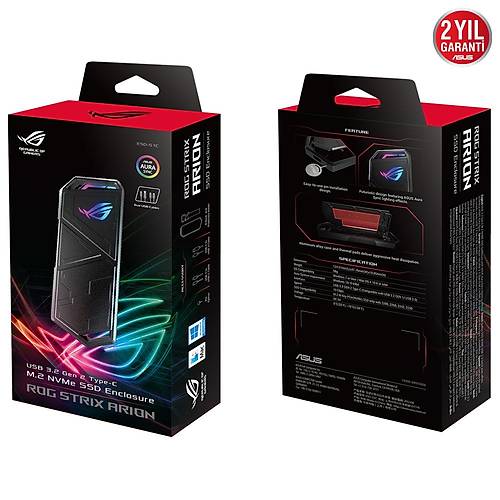 ASUS ROG Strix Arion M.2 NVMe USB 3.2 GEN2 Type-C SSD Kutusu ESD-S1C