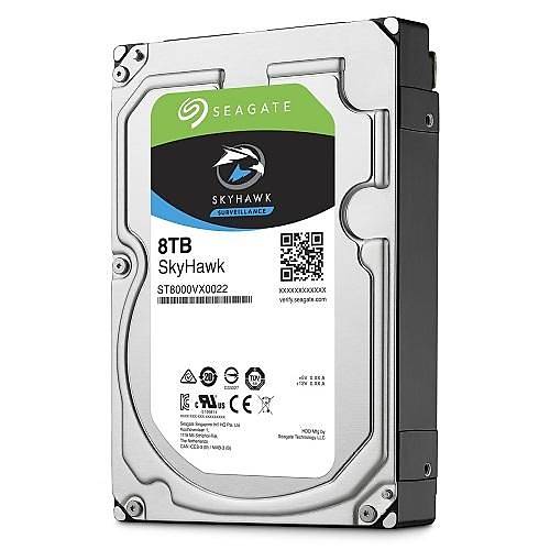 8TB SEAGATE SKYHAWK 256MB 7/24 RV ST8000VX0022 (Seagate TR Disty Garantili)