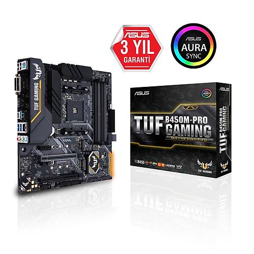ASUS TUF B450M-PRO GAMING DDR4 RGB LED mATX AM4