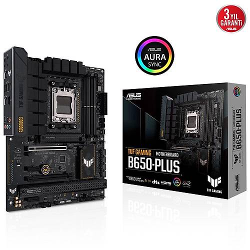 Asus TUF Gaming B650-PLUS 6400mhz (OC) RGB M.2 DDR5 ATX AM5 Anakart