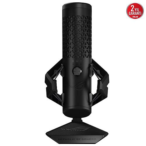 ASUS ROG CARNYX PROFESYONEL KARDOD KONDENSER OYUN MKROFONU STDYO KALTESNDE 25 MM KONDENSER KAPSL 192 kHz / 24-bit RNEKLEME HIZI YKSEK GE FLTRES DAHL POP FLTRES AURA SYNC RGB PROFESYONEL YAYINCI MKROFONU