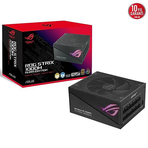 Asus Rog Strix Aura Edition 1000w 80 Plus Gold ATX 3.0 Full Modler PCI 5.0 G Kayna ROG-STRIX-1000G-AURA