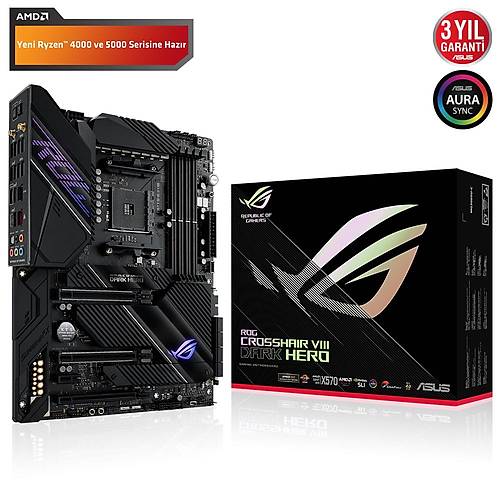 Asus Rog Crosshair VIII Dark Hero X570 5100mhz(OC) RGB M.2 Wi-Fi AM4 ATX Anakart