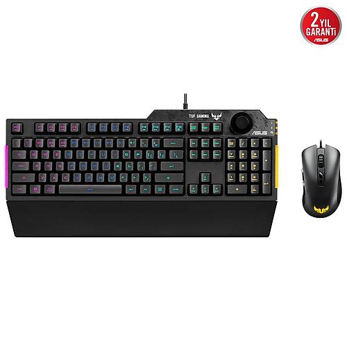 Asus Tuf Gaming Combo K1&M3 Tr Q Rgb Usb Kablolu Klavye Mouse Set