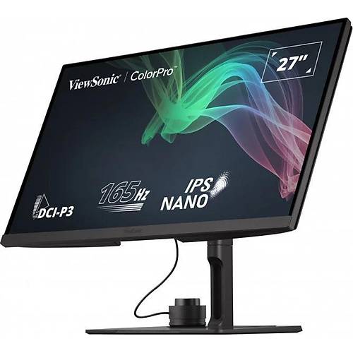 ViewSonic Vp2776 Profesyonel Monitr 27 3Ms 165Hz Nano IPS 2560X1440 2K 400 Hdmi Dp Usb Type C Dc-P3 Pantone 16:9 20M:1 1.07B Hoparlor 3 Kenar Cercevesz Kalbrasyon Freesync / G-Sync Compatble Flcker Free Mav Isk Fltres Tlt Swvel Pvot Ykseklk