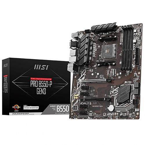 MSI PRO B550-P GEN3 AM4 DDR4 4133(OC) HDMI DVI M.2 ATX AM4