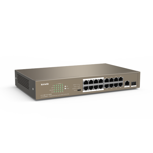 TENDA TEF1118P-16-150W 16PORT 10/100 YNETLEMEZ POE SWITCH