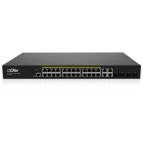 CNET CGS-242X4SFW 24 PORT GIGABIT  4XSFP 4X UPLINK WEB YNETLR SWITCH 450W  POE