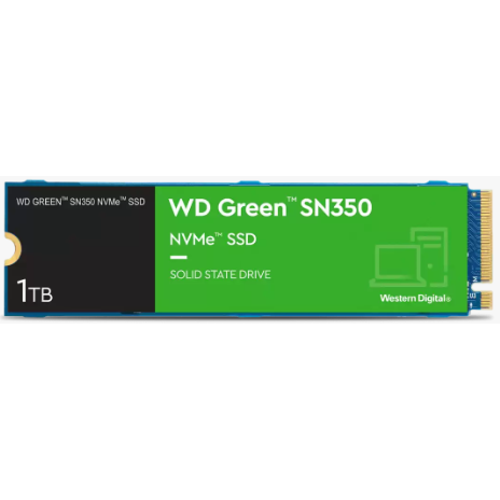 WD Green SN350 WDS100T3G0C 1TB 3200/2500MB/s PCIe NVMe M.2 SSD Disk