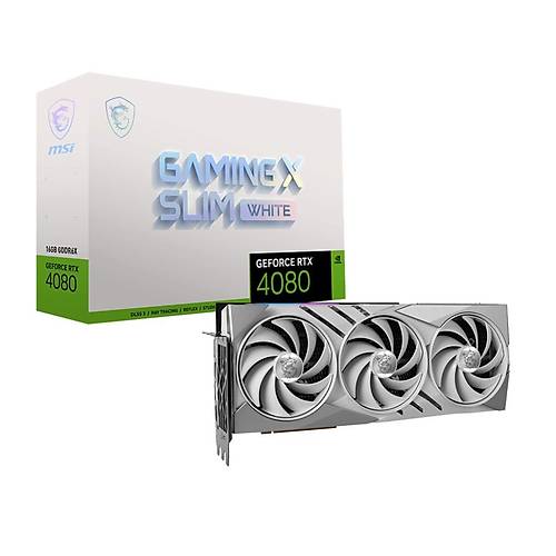 Msi Vga Geforce Rtx 4080 16Gb GamingxSlim White Rtx4080 16Gb Gddr6X 256B Dx12 Pcie 4.0 X16 (2Xdp 2XHdmi)