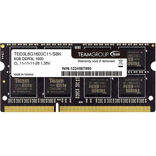 8 GB DDR3 1600Mhz SODIMM TEAM ELITE