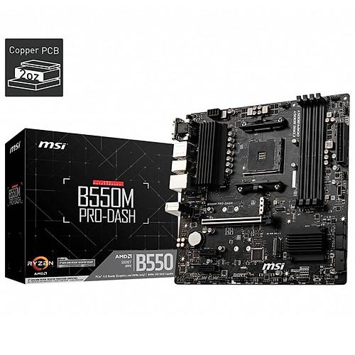 MSI B550M PRO-VDH Wi-Fi DDR4 4400(OC) HDMI mATX AM4
