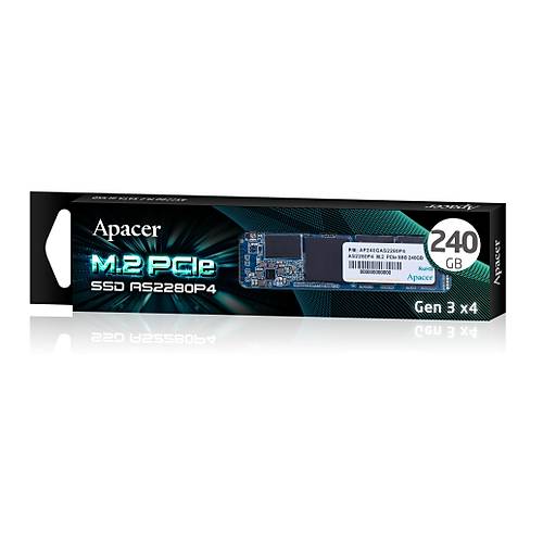 Apacer AS2280P4 240GB 2100/1300MB/s NVMe PCIe Gen3x4 M.2 SSD Disk (AP240GAS2280P4-1)