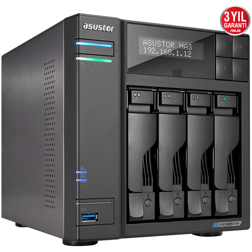 ASUSTOR AS6604T 4 SLOT 4GB DDR4 3.5" NAS DEPOLAMA NTES