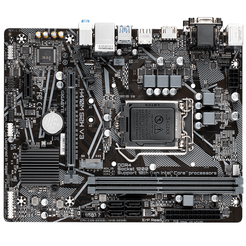 GIGABYTE H410M S2H V3 DDR4 2933 DVI HDMI 1200p