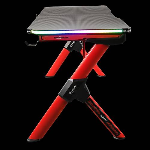 GAMDIAS DAEDALUS M2 120*60*74 Carbon Fiber RGB Uzaktan Kumanda Ynetimi Oyuncu Koltuu Siyah/Krmz