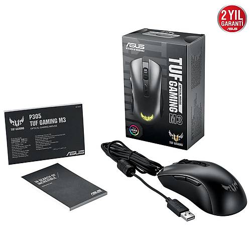 Asus Tuf Gaming M3 Aura Sync Rgb 7000 Dpi Oyun Mouse (TUF-GAMING-M3)