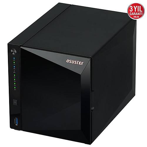 Asustor As3304T Realtek Rtd1296 4 Yuvali (4X22Tb Destei) 2Gb Ddr4 2.5Gbe X1 Usb 3.2 X3