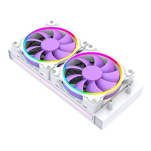 ID-Cooling PinkFlow 240 Diamond Purple 4Pin PWM 240mm Argb INTEL/AMD Sv lemci Soutucu