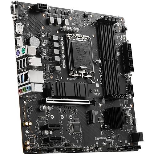 Msi Pro B760M-P Soket 1700 Ddr5 6800Mhz(Oc) Pci-E Gen4 2X M.2 Usb3.2 Dp Hdmi Gigabit Lan Matx