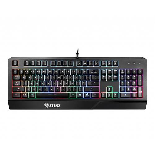 MSI GG VIGOR GK20 TR GAMING KEYBOARD RAINBOW ARKA AYDINLATMA ANTIGHOSTING MEMBRAN SIVI DOKULMESINE DAYANIKLI OYUNCU KLAVYESI TURKCE Q