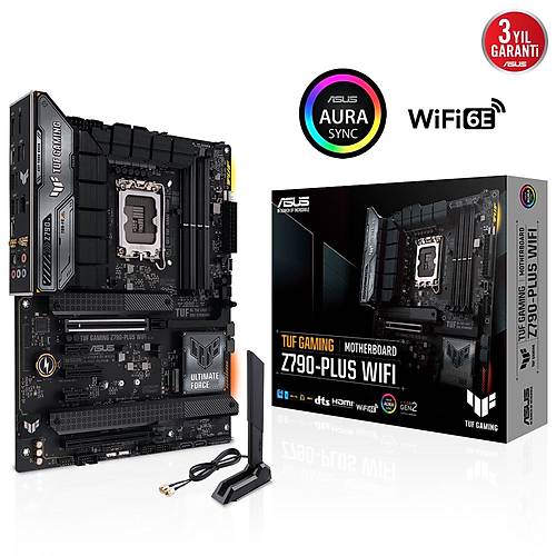 Asus TUF Gaming Z790-Plus WiFi DDR5 7200mhz(OC) Aura Sync RGB M.2 1700p ATX Anakart