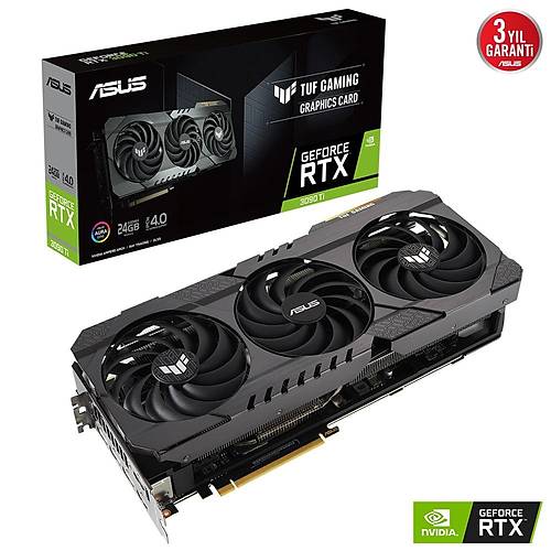 ASUS GEFORCE TUF-RTX3090TI-24G-GAMING 24GB GDDR6X 384bit 1890MHz OC 2xHDMI 3xDP RGB EKRAN KARTI