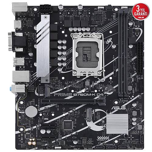 ASUS PRIME B760M-K DDR4 5333MHz(OC) RGB M.2 mATX 1700p