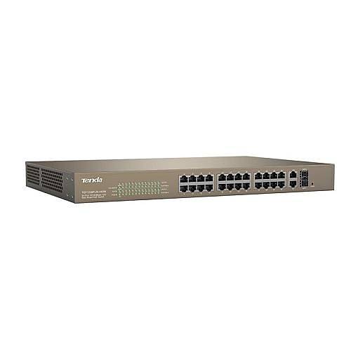 TENDA TEF1226P 24 PORT POE WEB YNETLEBLR SWITCH 2GB+2SFP