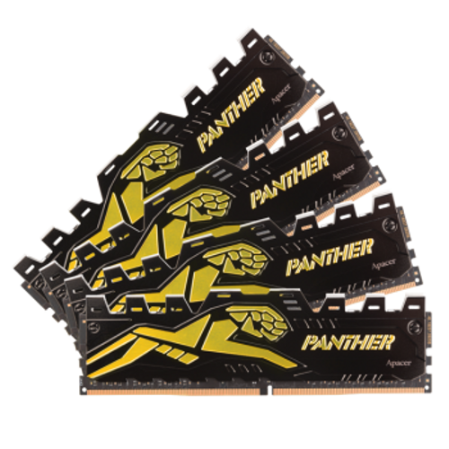 Apacer Panther Black-Gold 16GB (2x8GB) 3200Mhz CL16 DDR4 Gaming Ram (AH4U16G32C28Y7GAA-2)