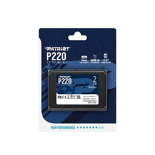 Patriot P220 2TB 550/500MB/s 2.5? SATA3 SSD Disk (P220S2TB25)