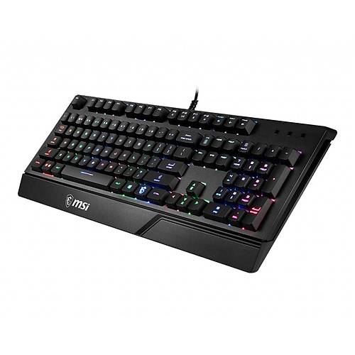 MSI GG VIGOR GK20 TR GAMING KEYBOARD RAINBOW ARKA AYDINLATMA ANTIGHOSTING MEMBRAN SIVI DOKULMESINE DAYANIKLI OYUNCU KLAVYESI TURKCE Q