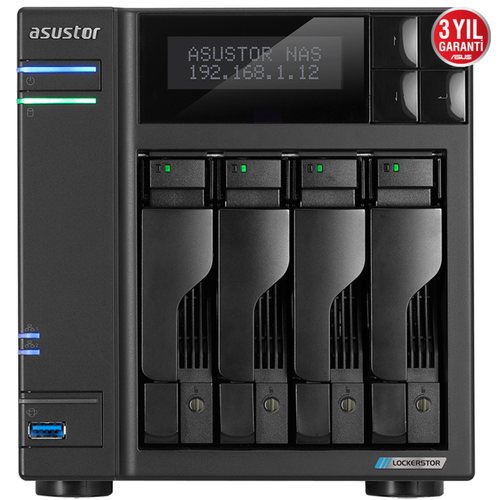ASUSTOR AS6604T 4 SLOT 4GB DDR4 3.5" NAS DEPOLAMA NTES