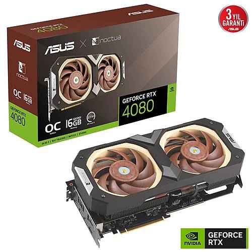 Asus Geforce Rtx 4080 Rtx4080 O16G Noctua 16Gb Gddr6X 256Bit 2655Mhz Oc 2XHdmi 3Xdp Ekran Karti
